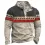 Men's Christmas Print Zip Color Contrast Winter Sweatshirt