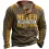 Never Underestimate An Old Man Men's Colorblock Henley Collar Sweatshirt