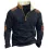 Men's Training Colorblock Waffle Lapel Sweatshirt