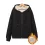 Casual Solid Color Plush Warm Hooded Long Sleeve Coat