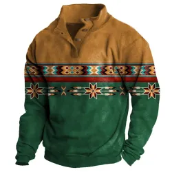 Men\'s Vintage Ethnic Aztec Print Sweatshirt