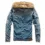 Men's Sherpa Fleece Lined Distressed Denim Trucker Jacket