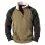 Men's Outdoor Tactical Colorblock Pocket Quarter Zip Sweatshirt