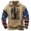 Men's Deer Hunting American Flag Print Hoodie