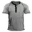 Men's Vintage Colorblock Henley Collar T-Shirt