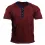 Men's Vintage Colorblock Henley Collar T-Shirt