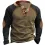 Men's Outdoor Stitching Vintage Henley Collar Sweatshirt