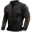 Men's Vintage Stand Collar Tie Long Sleeve T-Shirt