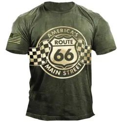 Men\'s Vintage Route 66 Short Sleeve T-Shirt