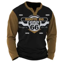 Men\'s Vintage Route 66 Colorblock T-Shirt