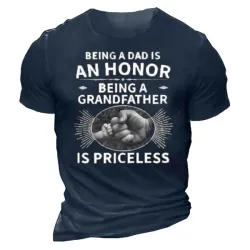 Being A Dad Is An Honor Being A Grandfather Is Priceless Men\'s T-Shirt