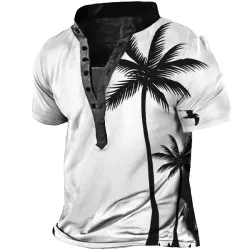 Men\'s Outdoor Coconut Beach Henley Shirt