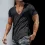 Men's Casual Slim Short Sleeve T-Shirt Sports Fitness Running V Neck Tops