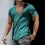 Men's Casual Slim Short Sleeve T-Shirt Sports Fitness Running V Neck Tops