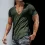 Men's Casual Slim Short Sleeve T-Shirt Sports Fitness Running V Neck Tops