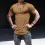 Men's Casual Slim Short Sleeve T-Shirt Sports Fitness Running V Neck Tops