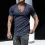 Men's Casual Slim Short Sleeve T-Shirt Sports Fitness Running V Neck Tops