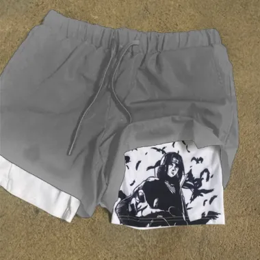 Men's Casual Drawstring Print Shorts