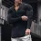 Men's V-neck Tight Casual T-shirt