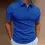 Men's Vintage Waffle Pocket Henley Collar T-Shirt POLO