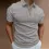 Men's Vintage Waffle Pocket Henley Collar T-Shirt POLO