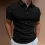 Men's Vintage Waffle Pocket Henley Collar T-Shirt POLO