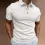 Men's Vintage Waffle Pocket Henley Collar T-Shirt POLO