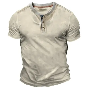 Men's Outdoor Vintage Training Henley T-Shirt