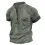 Plus Size Men's Vintage Lace Up Casual Colorblock Short Sleeve T-Shirt