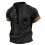 Plus Size Men's Vintage Lace Up Casual Colorblock Short Sleeve T-Shirt