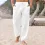 Men's Drawstring Loose Cotton Stretch Tapered Beach Pants