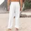 Men's Drawstring Loose Cotton Stretch Tapered Beach Pants