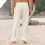 Men's Drawstring Loose Cotton Stretch Tapered Beach Pants