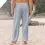 Men's Drawstring Loose Cotton Stretch Tapered Beach Pants