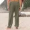 Men's Drawstring Loose Cotton Stretch Tapered Beach Pants