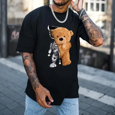 Bear Design Printed T-shirt