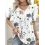 V Neck Printed Short Sleeve T-shirt