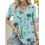 V Neck Printed Short Sleeve T-shirt