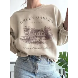 Vintage Statue Print Sweatshirt