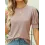 Round Neck Casual Loose Embroidery Hollow Short-Sleeved T-Shirt