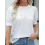 Round Neck Casual Loose Embroidery Hollow Short-Sleeved T-Shirt