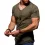 Men's Cuff Zipper Pocket Color Cotton Breathable T-Shirt