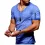 Men's Cuff Zipper Pocket Color Cotton Breathable T-Shirt