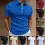 Men's Shirt Casual Polo Golf Quarter Zip Short Sleeve Plain Classic Summer Regular Fit Black White Zip Polo