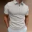 Men's Shirt Casual Polo Golf Quarter Zip Short Sleeve Plain Classic Summer Regular Fit Black White Zip Polo