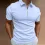 Men's Shirt Casual Polo Golf Quarter Zip Short Sleeve Plain Classic Summer Regular Fit Black White Zip Polo