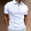 Men's Shirt Casual Polo Golf Quarter Zip Short Sleeve Plain Classic Summer Regular Fit Black White Zip Polo