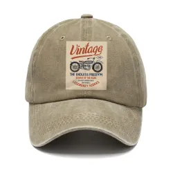 Vintage Motorcycle Racing Vintage Washed Sun Baseball Cap