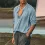 Men's Linen Shirt Henley Henry Stand Collar Casual Outdoor Shirt Long Sleeve Plain Collar Casual Hawaiian Clothing