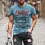 Men's Crewneck T-Shirt Plus Size Vintage Motorcycle Racing Short Sleeve Summer Top